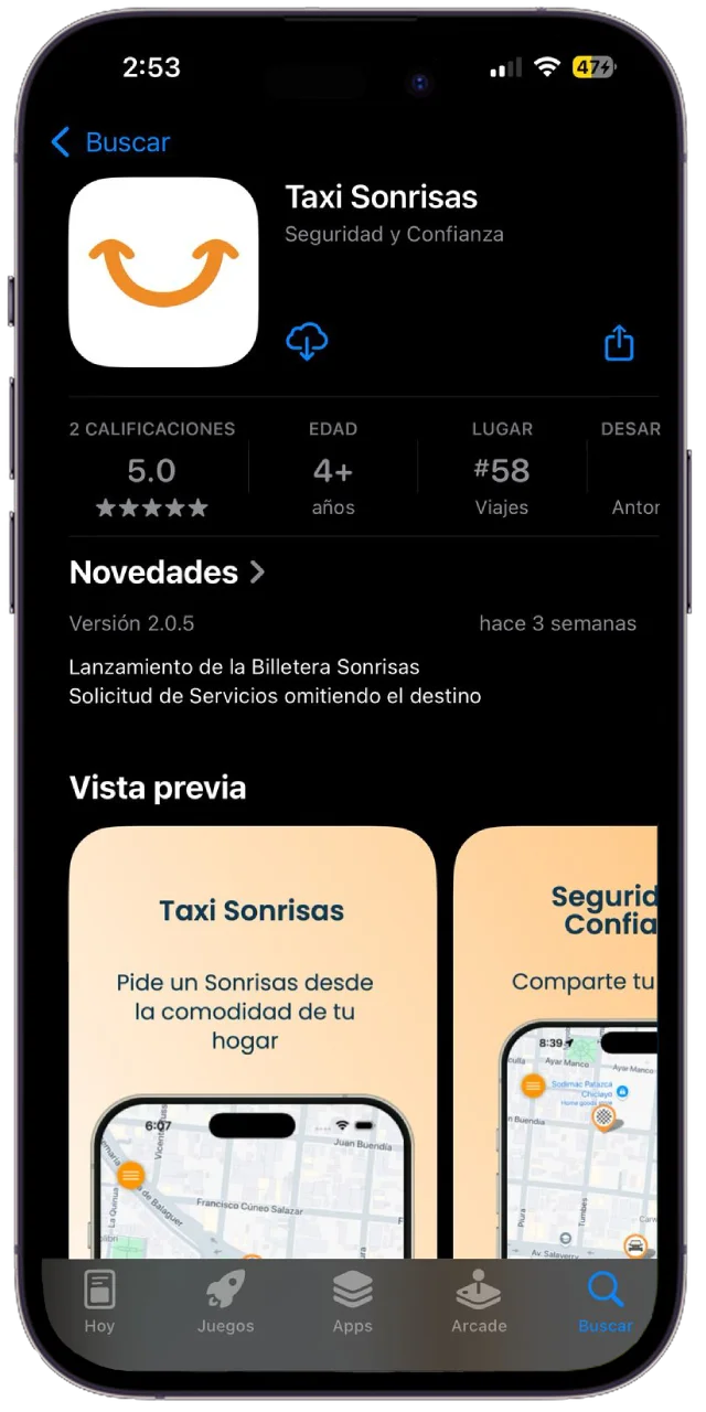 App Taxi Sonrisas